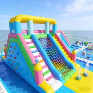 Nuevo Mega Tobogán Acuático Inflable, Combinado con Casa de Brinco, Castillo Inflable Comercial con Piscina - Product Image 6