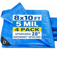 Bâche en toile imperméable avec œillets antirouille, bâche robuste pour camion, toit, agriculture, fourgonnette, extérieur, élevage de volailles