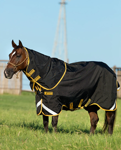Frost Guard Deluxe <b>Portable</b> Winter Horse Stable Rug Standard Neck Blanket with Adjustable Double Leg Straps and Cozy Breathable - Product Image 5