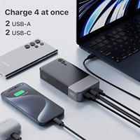 En stock dans l'entrepôt américain, station d'alimentation portable 90W 20000mAh, charge rapide, 2 USB-C, 2 USB-A, écran LED numérique, entrée DC