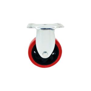 PVC công nghiệp nặng 3/4/5 inch xoay Phanh bánh Xe đồ nội thất màu đỏ và đen Caster bánh xe cho giỏ hàng Xe đẩy bàn làm việc - Product Image 2