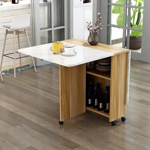 Meubles en bois minimaliste moderne, ensemble de Table à manger, pliable, peu encombrant, pour petit appartement, livraison gratuite