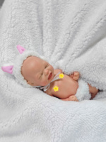 Poupée bébé reborn en silicone pleine grandeur, visage pleurant, corps miniature, haute simulation, 8 pouces, réaliste
