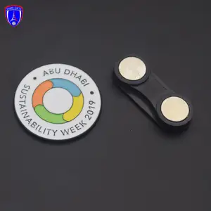Großhandel benutzer definierte Emaille runde Anstecknadeln mit Nachhaltig keits woche für Abu Dhabi