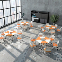 Vente directe Tables de formation pliables combinables Bureau et table extensibles pour les établissements de formation Bureaux de bureau