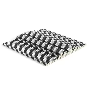 San Hô đào vàng lá phân hủy sinh học giấy ống hút-Sọc <span class=keywords><strong>Chevron</strong></span> thiết kế-7.75 inch-sinh thái thân thiện bộ đồ ăn cho bên sử dụng-Gói 100 - Product Image 6