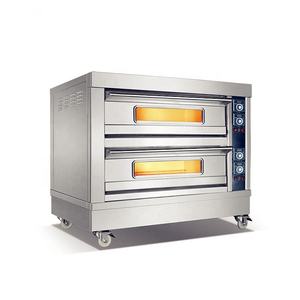 Comercial de Acero Inoxidable Horno doble cubierta eléctrico horno de Pizza - Product Image 4