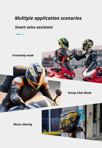 Casque audio à commande tactile : appels/musique mains libres, conversation entre 2 motards, IP67 pour la conduite urbaine - Product Image 6