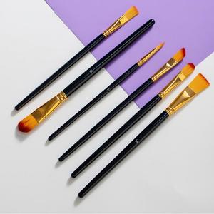 Ensemble de pinceaux en nylon acrylique 15 pièces avec manche en bois noir pour aquarelle <span class=keywords><strong>gouache</strong></span> à l'huile autres peintures avec différents modèles - Product Image 2