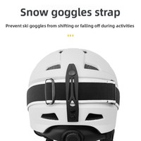 Casque de ski ventilé et réglable avec matériau PC+EPS et sangle, logo personnalisable pour adultes et enfants, utilisation en extérieur, tailles XS-XL ZL-S018