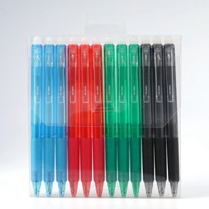 Vast Sea - Vente directe fabricant - Lot de 12 stylos effaçables à la chaleur <span class=keywords><strong>4</strong></span> couleurs 0,5 mm en plastique pour étudiants, école et bureau - Idéal comme cadeau - Product Image 1