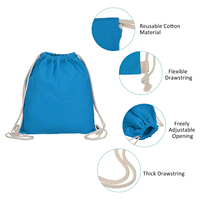 Sacs à dos en coton avec cordon de serrage en gros, personnalisables avec logo, pour emballage cadeau, sacs de rangement à cordon, sacs à dos en toile à double épaule