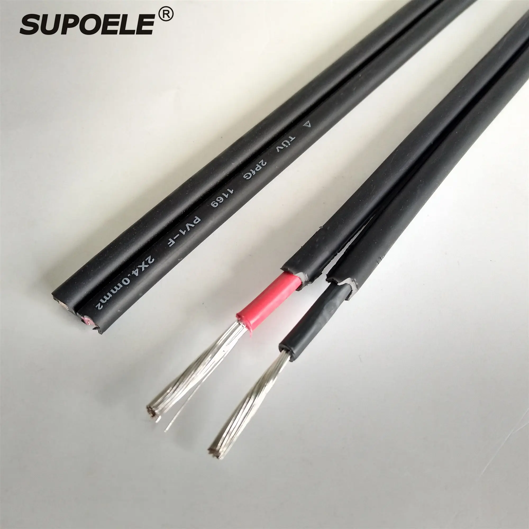 TUV Approval UV Resistant DC 1500V 50A 4mm Twin Solar PV DC Cable Daul Core 4mm2 PV Wire