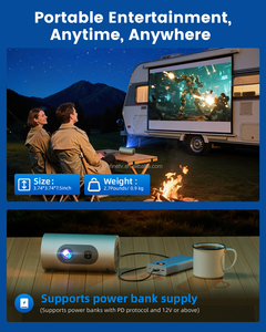 Proyector Inteligente Android 13 LED Full HD 720P Compatible con 4K, Portátil, para Acampar, Hogar, Cine al Aire Libre, WiFi 6 para 5.0, 230 <span class=keywords><strong>ANSI</strong></span> Lúmenes - Product Image 4