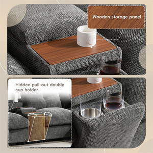Guangdong fabrika 6 koltuklar bulut kanepe Set modüler kesit <span class=keywords><strong>L</strong></span> şekilli kanepe konsol depolama ile osmanlı ofis oturma odası için - Product Image 4