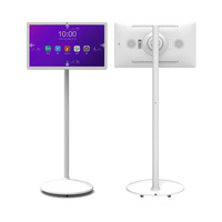Téléviseur intelligent Cintoe 25 pouces 32 pouces, écran tactile rotatif, tablette PC portable avec caméra Android, support portable avec roulettes
