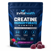 Gummies de créatine sans sucre à marque privée 5000mg, monohydrate pur, végétaliennes, sans pectine, sans OGM pour une croissance musculaire rapide