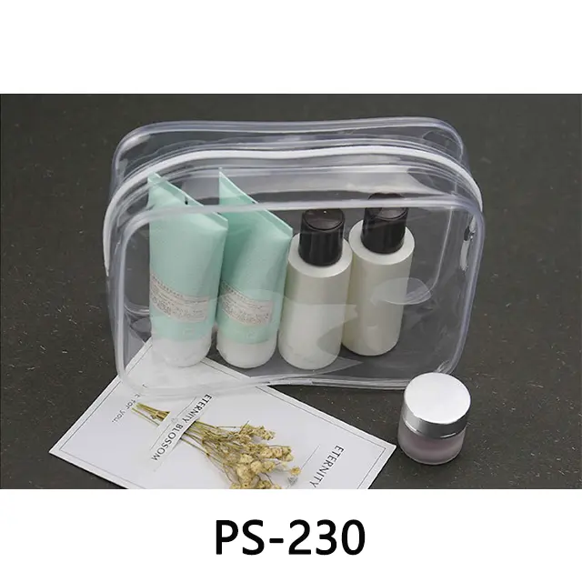 Promo transparent zipper cosmetic makeup zipper pvc bag