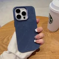 Coque magnétique en flanelle de qualité supérieure pour iPhone 17 Air Pro Max 16 15 14 13 12 Protection de caméra de couverture antichoc de luxe