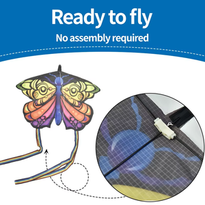 Cerfs-volants personnalisés pour enfants, motif <span class=keywords><strong>papillon</strong></span> animal, pour débutants, colorés, faciles à faire voler - Product Image 4