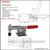 BOGONG GH-203-FSS   Serre-joint horizontal en acier inoxydable 304 pour le travail du bois et la sculpture 203FSS 203F 203