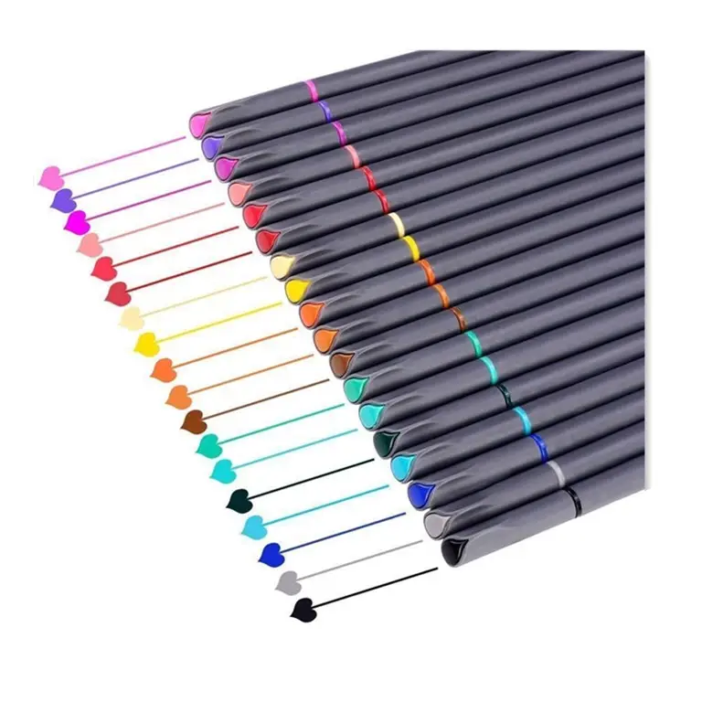異なる色リアルナイロンチップアートマーカー水性インク水彩ブラシペンセットギフト