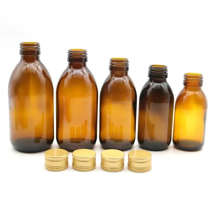 90ml 125 ml amber medical syrup glass pharmaceutical bottle