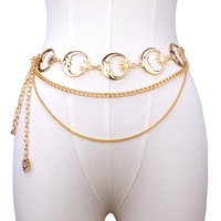 Chaîne de taille unisexe en alliage de zinc avec perles tournesol, style européen et américain, accessoire de robe réglable
