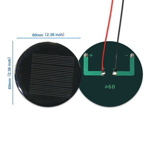 Werkseitig hergestellte 60mm runde Solarmodule mit hohem Wirkungsgrad 4V 50MA Kleine Epoxid-Solarmodule mit 15cm Draht Niedriger Preis - Product Image 4