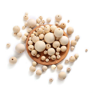 Unbearbeitete natürliche Holzperlen mit Loch für DIY-Handwerk 6 mm 8 mm 10 mm 12 mm 14 mm 16 mm 20 mm Holzperlen für Girlande und Dekorationen - Product Image 2