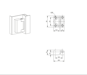 Bisagras de torsión de elevación <span class=keywords><strong>Alex</strong></span> expuestas en negro Hanbei, resistentes a la corrosión para bisagra de gabinete eléctrico, - Product Image 2