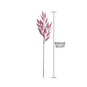 Planta Artificial de Eucalipto Flocado CallaFloral, Rama Individual, Color Marrón Oscuro, Naranja, Rojo, Verde, Marrón Claro, Morado, Decoración para el Hogar de Plástico - Product Image 4