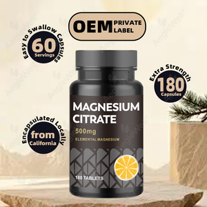 AegleWell OEM Tabletas <span class=keywords><strong>de</strong></span> <span class=keywords><strong>Citrato</strong></span> <span class=keywords><strong>de</strong></span> <span class=keywords><strong>Magnesio</strong></span> <span class=keywords><strong>de</strong></span> 500 mg, Tabletas <span class=keywords><strong>de</strong></span> <span class=keywords><strong>Citrato</strong></span> <span class=keywords><strong>de</strong></span> <span class=keywords><strong>Magnesio</strong></span>, Suplemento para Músculos Fuertes y Sueño Saludable - Product Image 5