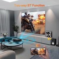 Projecteur LED intelligent S18 Full HD 1080P 4K avec autofocus, 400 ANSI Lumens, WiFi 6, Bluetooth, système Android 11 et haut-parleur intégré pour cinéma maison