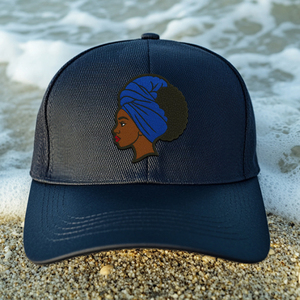 Tùy Chỉnh Afro Cô Gái Làm Logo Thêu Các Bản Vá Lỗi Sắt Trên May Trên Thời Trang Màu Đen Afro Cô Gái Dệt Vá Cho Mũ May Mặc - Product Image 2