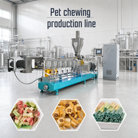 Ligne de production automatique d'extrusion de bâtonnets à mâcher pour animaux de compagnie, machine d'extrusion pour la fabrication de friandises, de bâtonnets à mâcher et de collations pour chiens