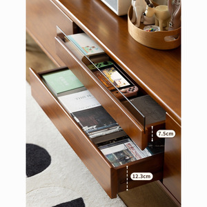 Mueble para TV Retro de Madera Maciza de 1.5M, 1.8M, 2M, Mueble de Almacenamiento para Sala de Estar, Moderno y Vintage, con Soporte de Piso - Product Image 3