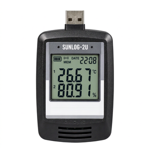 Registrador de Datos de Temperatura USB Sunlog-2U, Termohigrómetro con Pantalla LCD y Función de Memoria - Product Image 1