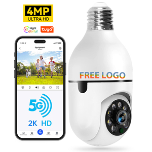 4MP 2K 5GHz 360 toàn cảnh Wifi HD tầm nhìn ban đêm <span class=keywords><strong>IP</strong></span> đám mây surveil Mini Home an ninh không dây bóng đèn PTZ Mạng CCTV <span class=keywords><strong>Camera</strong></span> - Product Image 1