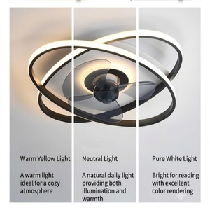 Smart Living Room Bedroom <b>Ceiling</b> Fan with <b>Light</b> ABS 3 Blades AGI32 Layout <b>Remote</b> <b>Control</b> Lamp Chandelier - Product Image 4