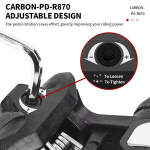 Pédales de vélo de route BUCKLOS à blocage automatique pour système <span class=keywords><strong>LOOK</strong></span> KEO, pédales de vélo sans clip en nylon/fibre de <span class=keywords><strong>carbone</strong></span> durables, pièces de cyclisme - Product Image 4