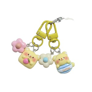 " Chenxi Original "   Porte-monnaie mignon et adorable Butter Bear, porte-clés anti-perte avec pendentif fleur pour cartable - Product Image 5