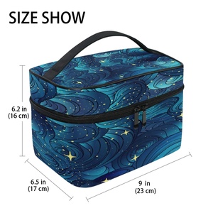 Sac de voyage portable pour cosmétiques à prix abordable pour femmes, boîte de rangement imprimée pour maquillage, organisateur de maquillage, logo personnalisé - Product Image 2