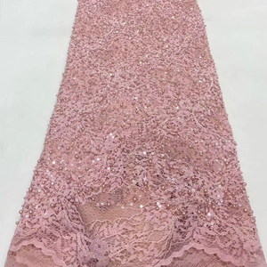Giá bán buôn Gradient Bridal Guatemala đính cườm ren với sequins thêu lưới ren pháp Ren Vải cho đám cưới - Product Image 1