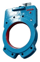 Vanne à couteaux industrielle à commande manuelle en fonte ductile, à siège souple, PN16, à tige montante