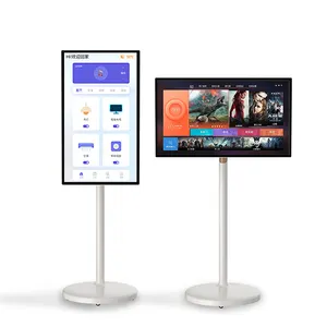 Display Wireless Touch Screen intelligente per interni da 32 pollici Monitor girevole LCD Android con batteria integrata supporto mobile By Me