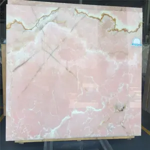 Roze Marmer Onyx Grote Platen Gepolijst Voor Wand Vloer