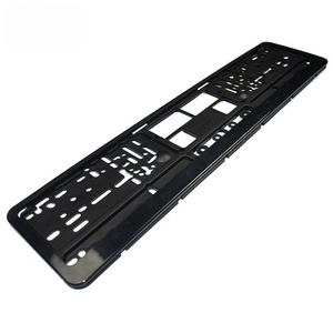 License Plate Frame,Euro Style <b>Plastic</b> Waterproof License Plate Frame with U-Shaped Clip - Customizable Logo <b>Strip</b> - Product Image 3