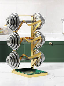 Portatapenne in ferro <span class=keywords><strong>oro</strong></span> con vassoio di scarico portabagagli portaoggetti per uso cucina utensili da cucina - Product Image 4