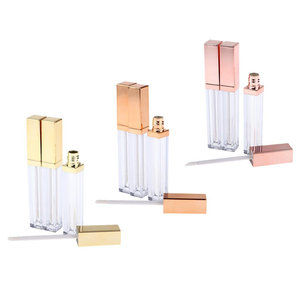Tubes de brillant à lèvres 9,5 ml à marque privée, grands pinceaux, contenants cosmétiques pour brillant à lèvres, tubes carrés de luxe pour fard à joues liquide et huile à lèvres - Product Image 4